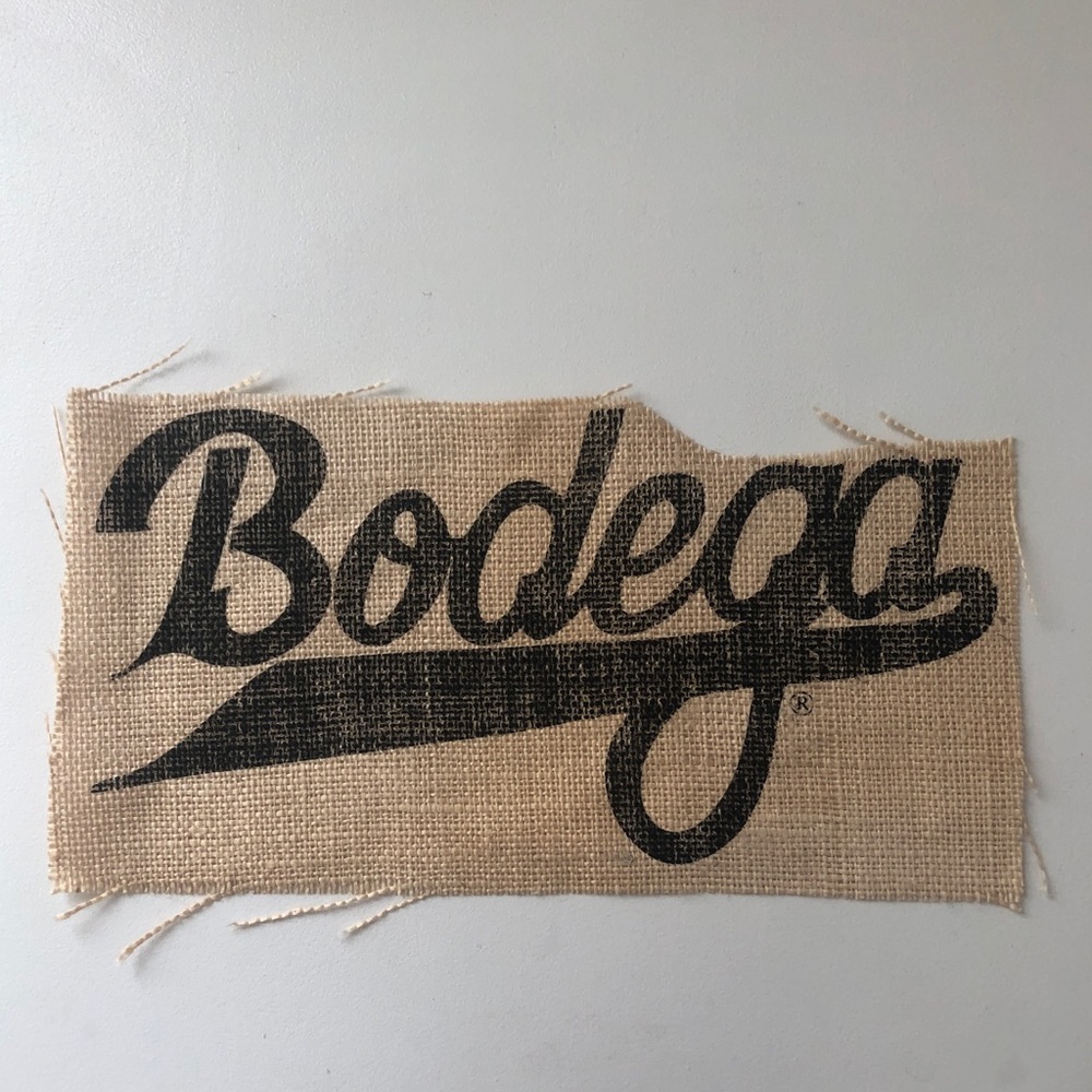 Bodega Logo Burlap Sac Patch in Black